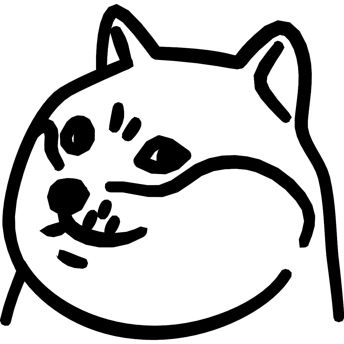 Doge Hand Drawn Streamline Memes