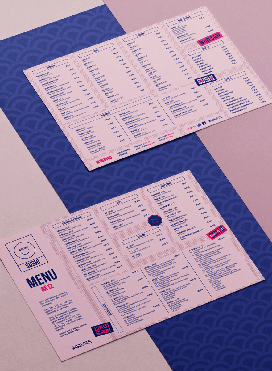 Wabi sabi menu